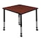 Regency Square Mobile Tables, 30 W, 30 L, 23-34 H, Wood, Metal, Cherry TB3030CHAPCBK - alternate 1